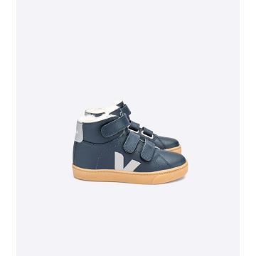 Pantofi Copii Veja ESPLAR MID FURED LEATHER Bleumarin | RO 755SGL